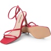image:imageDREAM PAIRS Womens High Stilettos Heels Open Toe Square Sandals Ankle Strap Pumps Sexy Comfort Strappy Dress Shoes Party Wedding Heeled SandalsRed