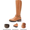 image:imageDREAM PAIRS Womens Knee High Boots Buckle Riding BootsCamel