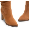 image:imageDREAM PAIRS Womens Knee High Boots Pointed Toe Chunky Block Heel Suede Boots Comfortable for Women with Side Zipper Fashion Slouchy Tall BootsCamel