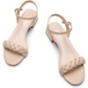 image:imageDREAM PAIRS Womens Low Heels for Women Braided Open Toe Ankle Strap Block Chunky Heel Sandals Holiday Party Wedding Dress Pumps ShoesNude