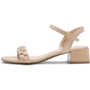 image:imageDREAM PAIRS Womens Low Heels for Women Braided Open Toe Ankle Strap Block Chunky Heel Sandals Holiday Party Wedding Dress Pumps ShoesNude