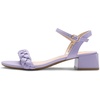 image:imageDREAM PAIRS Womens Low Heels for Women Braided Open Toe Ankle Strap Block Chunky Heel Sandals Holiday Party Wedding Dress Pumps ShoesPurple