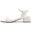 image:imageDREAM PAIRS Womens Low Heels for Women Braided Open Toe Ankle Strap Block Chunky Heel Sandals Holiday Party Wedding Dress Pumps ShoesWhite