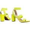 image:imageDREAM PAIRS Womens Open Toe High Chunky Elastic Strap Dress Heel SandalsNeonLime