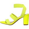 image:imageDREAM PAIRS Womens Open Toe High Chunky Elastic Strap Dress Heel SandalsNeonLime
