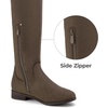 image:imageDREAM PAIRS Womens Over The Knee High Low Block Heel Riding Boots Uplace LeiKhaki