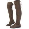 image:imageDREAM PAIRS Womens Over The Knee High Low Block Heel Riding Boots Uplace LeiKhaki
