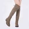 image:imageDREAM PAIRS Womens Over The Knee High Low Block Heel Riding Boots Uplace LeiKhakilein