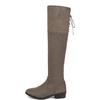 image:imageDREAM PAIRS Womens Over The Knee High Low Block Heel Riding Boots Uplace LeiKhakilein