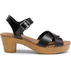 image:imageDREAM PAIRS Womens Platform Chunky Heels Faux Wood Block Heels Cute Open Toe Ankle Strap Crisscross Mid Heels Wedding Party Dance Pump Sandals ShoesSize 8BlackSDHS2347W