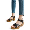 image:imageDREAM PAIRS Womens Platform Chunky Heels Faux Wood Block Heels Cute Open Toe Ankle Strap Crisscross Mid Heels Wedding Party Dance Pump Sandals ShoesSize 8BlackSDHS2347W