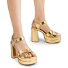 image:imageDREAM PAIRS Womens Platform Chunky Heels Square Open Toe Ankle Strap High Heeled Sandals Y2K Shoes for Party BrunchGoldmetallic