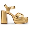 image:imageDREAM PAIRS Womens Platform Chunky Heels Square Open Toe Ankle Strap High Heeled Sandals Y2K Shoes for Party BrunchGoldmetallic