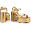 image:imageDREAM PAIRS Womens Platform Chunky Heels Square Open Toe Ankle Strap High Heeled Sandals Y2K Shoes for Party BrunchGoldmetallic