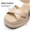 image:imageDREAM PAIRS Womens Platform Chunky Heels Square Open Toe Ankle Strap High Heeled Sandals Y2K Shoes for Party BrunchNude