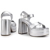 image:imageDREAM PAIRS Womens Platform Chunky Heels Square Open Toe Ankle Strap High Heeled Sandals Y2K Shoes for Party BrunchSilvermetallic