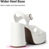 image:imageDREAM PAIRS Womens Platform Chunky Heels Square Open Toe Ankle Strap High Heeled Sandals Y2K Shoes for Party BrunchWhite