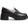 image:imageDREAM PAIRS Womens Platform Chunky LoafersBlackfurry