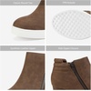 image:imageDREAM PAIRS Womens Platform Wedge Sneakers Ankle BootiesBrown