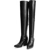image:imageDREAM PAIRS Womens Pointed Toe Thigh High Over the Knee Boots Tall Chunky Blocked Heel Fall Long Fashion Sexy BootsBlackpu