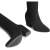 image:imageDREAM PAIRS Womens Pointed Toe Thigh High Over the Knee Boots Tall Chunky Blocked Heel Fall Long Fashion Sexy BootsBlacksuede