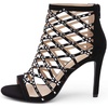image:imageDREAM PAIRS Womens Rhinestone Ankle Strap Open Toe Stiletto Heel Sandals pump Shoes