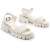image:imageDREAM PAIRS Womens SDHS2316W Lug Sole Low Platform Chunky Block Heels Square Toe Ankle Straps Sandals Beige Size 9