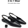 image:imageDREAM PAIRS Womens Slingback Dressy Pointed Toe Ballet Flats with Buckle Strap Low Heel Dress Flat ShoesBlack
