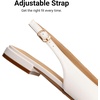 image:imageDREAM PAIRS Womens Slingback Dressy Pointed Toe Ballet Flats with Buckle Strap Low Heel Dress Flat ShoesWhite