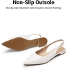 image:imageDREAM PAIRS Womens Slingback Dressy Pointed Toe Ballet Flats with Buckle Strap Low Heel Dress Flat ShoesWhite