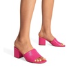 image:imageDREAM PAIRS Womens Square Open Toe Heels Sandals Low Block Chunky Heeled Sandals Slide Sandals Slip on Comfortable Casual Pumps ShoesHot Pinkpu