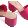 image:imageDREAM PAIRS Womens Square Open Toe Heels Sandals Low Block Chunky Heeled Sandals Slide Sandals Slip on Comfortable Casual Pumps ShoesHot Pinkpu