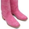 image:imageDREAM PAIRS Womens Square Toe Cowboy Cowgirl Boots Pull On Low Chunky Heel Mid Calf Western Boots with Embroidered Stitched for Theme Party Country ConcertHot Pink