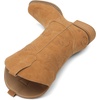 image:imageDREAM PAIRS Womens Square Toe Cowboy Cowgirl Boots Pull On Low Chunky Heel Mid Calf Western Boots with Embroidered Stitched for Theme Party Country ConcertCamel