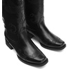 image:imageDREAM PAIRS Womens Square Toe Cowboy Cowgirl Boots Pull On Low Chunky Heel Mid Calf Western Boots with Embroidered Stitched for Theme Party Country ConcertAll Black