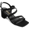 image:imageDREAM PAIRS Womens Strappy Chunky Heels Low Block Square Open Toe Sandals Dress Party ShoesBlacksuede
