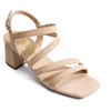 image:imageDREAM PAIRS Womens Strappy Chunky Heels Low Block Square Open Toe Sandals Dress Party ShoesNudesuede