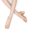 image:imageDREAM PAIRS Womens Strappy Chunky Heels Low Block Square Open Toe Sandals Dress Party ShoesNudesuede