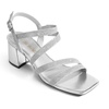 image:imageDREAM PAIRS Womens Strappy Chunky Heels Low Block Square Open Toe Sandals Dress Party ShoesSilverglitter