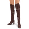 image:imageDREAM PAIRS Womens Tall Over the Knee Boots Thigh High Fall Block Chunky Heeled Knee High Long Boots with Fashion Square Toe and Side ZipperBrown