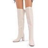 image:imageDREAM PAIRS Womens Tall Over the Knee Boots Thigh High Fall Block Chunky Heeled Knee High Long Boots with Fashion Square Toe and Side ZipperWhite