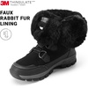 image:imageDREAM PAIRS Womens Waterproof Winter Snow Boots Warm Comfortable Faux Fur Insulated NonSlip Outdoor LaceUp Florin Mid Calf BootiesBlack