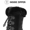 image:imageDREAM PAIRS Womens Waterproof Winter Snow Boots Warm Comfortable Faux Fur Insulated NonSlip Outdoor LaceUp Florin Mid Calf BootiesBlack