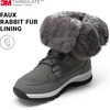 image:imageDREAM PAIRS Womens Waterproof Winter Snow Boots Warm Comfortable Faux Fur Insulated NonSlip Outdoor LaceUp Florin Mid Calf BootiesDarkGrey