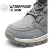image:imageDREAM PAIRS Womens Waterproof Winter Snow Boots Warm Comfortable Faux Fur Insulated NonSlip Outdoor LaceUp Florin Mid Calf BootiesLightGrey