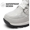 image:imageDREAM PAIRS Womens Waterproof Winter Snow Boots Warm Comfortable Faux Fur Insulated NonSlip Outdoor LaceUp Florin Mid Calf BootiesWhiteGrey