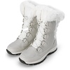 image:imageDREAM PAIRS Womens Waterproof Winter Snow Boots Warm Comfortable Faux Fur Insulated NonSlip Outdoor LaceUp Florin Mid Calf BootiesWhiteGrey