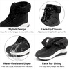 image:imageDREAM PAIRS Womens Winter Snow Boots Faux Fur Waterproof Ankle Booties Zaylee Ladies Comfortable Short Boots OutdoorBlack