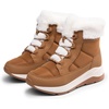 image:imageDREAM PAIRS Womens Winter Snow Boots Faux Fur Waterproof Ankle Booties Zaylee Ladies Comfortable Short Boots OutdoorChestnut