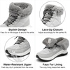 image:imageDREAM PAIRS Womens Winter Snow Boots Faux Fur Waterproof Ankle Booties Zaylee Ladies Comfortable Short Boots OutdoorGrey
